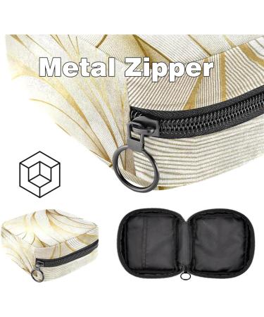 Muooum Menstrual Artery Bag - Stylish Zipper Bag for Tampons - Women's Bond Bag with Golden Flowers - Perfect for Girls - 4.7x6.6 inches - Buy Online on GoSupps.com