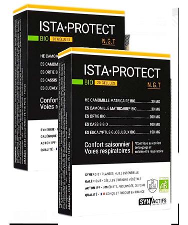 ARAGAN - ISTA PROTECT Bio - Organic food supplement - Seasonal comfort SYNActive Airway - Pack of 2 x 20 Capsules (2)