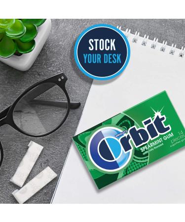 ORBIT Spearmint Sugarfree Chewing Gum 14 Pieces, Pack of 12 - Buy Online on GoSupps.com