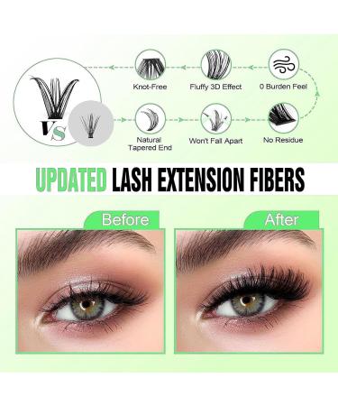 200 Clusters 30D 9 16mm False Eyelashes Soft Dense Individual Lashes DIY Extension Eyelashes Kit for Home Salon Makeup - Buy Online on GoSupps.com