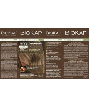 Biocap Rapid Hair Color 8.03 Bright Natural Blonde | Quick 10-Minute Application | Vegan & Organic Oil Formula | Optimal Gray Coverage | 80% Natural Ingredients - Buy Online on GoSupps.com