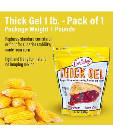 Cornabys Thick Gel 1 lb. (Pack of 1) | Premium Waxy Maize Starch | Gluten-free Non-GMO Natural Food Thickener for Soups, Sauces, and More - Buy Online on GoSupps.com