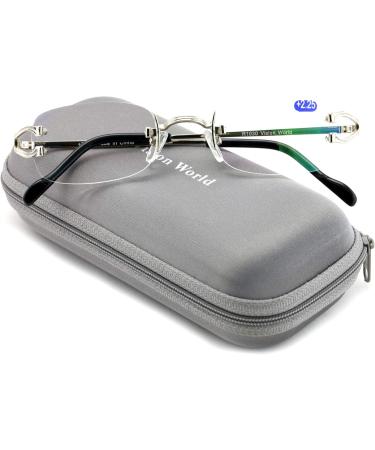 V.W.E Rectangular Rimless Reading Glasses - Silver 1.50 with Anti-Reflective Coating | International Shipping Available - Buy Online on GoSupps.com
