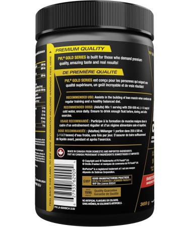 PVL EAA BCAA COMPLETE | Pre Intra or Post Workout EAA/BCAA with L-Arginine Amino Acid Supplement Keto Friendly 369 g (30 servings) Sweet Iced Tea - Buy Online on GoSupps.com