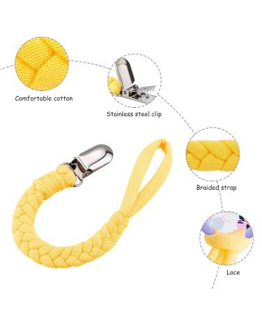 Pacifier Chain Set for Newborns | Cotton Baby Pacifier Bands - 4 Pieces - Triangle Design for Boys & Girls - Buy Online on GoSupps.com