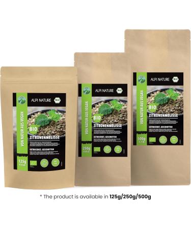  Alpi Nature Alpi Nature Melisse Organic Herbal Tea 125 g Loose Tea Dried and Cut Lemon Balm Leaf Tea - Buy Online on GoSupps.com