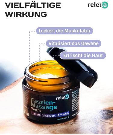 RELEXA Fascia Massage Wax | Relaxation & Muscle Pain Relief | Easy to Use - 50ml for Effective Massage - Buy Online on GoSupps.com