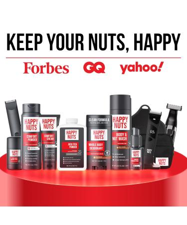Happy Nuts Holiday Anti Chafing Deodorant Festive Essentials Bundle Kit - Perfect Men's Gift for Christmas - Includes Anti Chafing Comfort Cream Deodorant Chafe Stick & Cheeky Ornament Jingle Bells Your Balls Smell - Buy Online on GoSupps.com