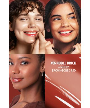 Vegan Collagen Lip Balm | Hydrating Lip Glass in 9 Colors | Moisturizing & Cruelty-Free | 0.06 oz (#6 Noble Brick - Buy Online on GoSupps.com