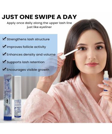 Eyelash Growth Serum Myristoyl Pentapeptide-4 Diaminopyrimidine Oxide Boosts Lash Length Density & Strength Supports Fuller Thicker Eyelashes Naturally 5ml - Buy Online on GoSupps.com