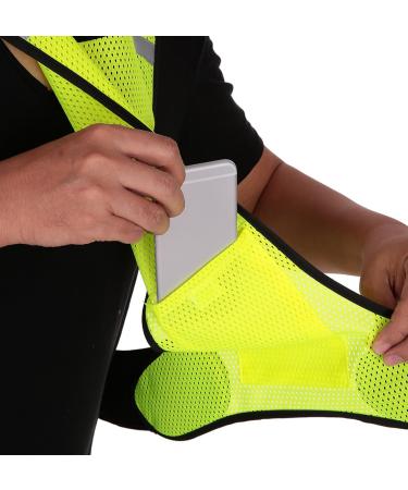 Lightweight Reflective Running Vest for Jogging & Cycling - Breathable & Safe for Men & Women - SL Yellow - Buy Online on GoSupps.com