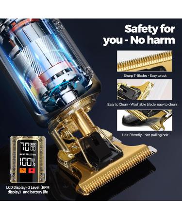 HIYAA Hair Clippers Beard Trimmer for Men Professional Cordless Hair Trimmer Shaver with LCD Display Built-in 1200mAh Battery for Haircuts & 300 Mins Working Time Body Groomer Men Kit Gifts for Men - Buy Online on GoSupps.com