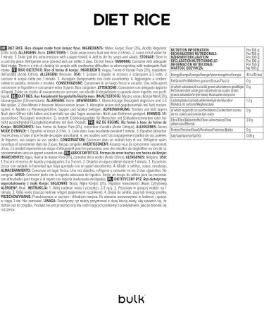 Bulk Riz di t tique 200 g Paquet de 6 l'emballage peut varier 17.7 cm x 10.2 cm x 21.8 cm - Buy Online on GoSupps.com