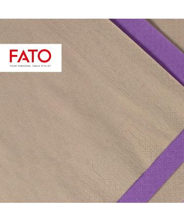 FATO Disposable Paper Napkins - 100 Pack 2-Layer 24x24 cm - Ideal for Cocktails & Aperitifs - FSC Certified Gate Pigeon Color - Buy Online on GoSupps.com