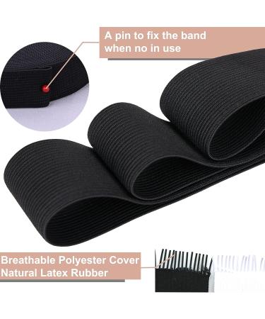 XKDOUS 1 Inch Black Knit Elastic Band for Sewing - 14 Yards | High Elasticity Waistband & Pants Waist | Ideal for Wig Making - Buy Online on GoSupps.com