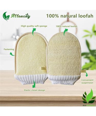 Exfoliating Loofah Glove - Heavy Duty Body Scrubber for Shower Spa Massage - Men & Women - Buy Online on GoSupps.com