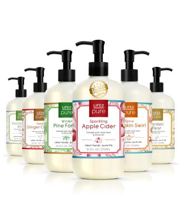 Life Is Pure Liquid Hand Soap Seasonal Scents Variety Pack Natural & Sustainable 12.5 fl oz - Pack of 6