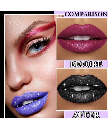 3 Pcs Matte Liquid Glitter Lipstick Set | Long Lasting Waterproof & High Pigment | Perfect for Halloween Makeup - Buy Online on GoSupps.com