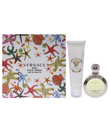 Versace Eros Pour Femme by Versace for Women - 2 Pc Gift Set 3.4oz EDT Spray 5oz Luxury Body Lotion