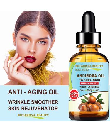 Botanical Beauty Brazilian ANDIROBA OIL 100% Pure Natural Virgin Unrefined Cold-pressed carrier oil 1 Fl oz 30 ml For Face Skin Body Hair Lip Nails Rich in vitamin C vitamin E - Buy Online on GoSupps.com