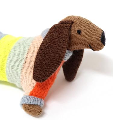 Meri Meri Sausage Dog Baby Rattle - Adorable newborn toy for sensory development - Buy Online on GoSupps.com