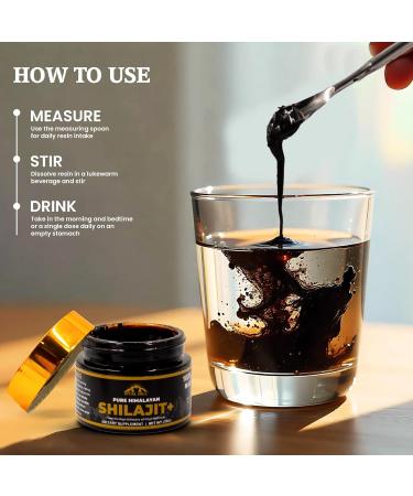 Premium Himalayan Shilajit Resin for Men and Women 500mg Organic Maximum Potency U.S.A Lab Tested for Purity | Supports Brain Function Energy and Focus (30g - 60 Servings) 1.06 Ounce (Pack of 1) - Buy Online on GoSupps.com