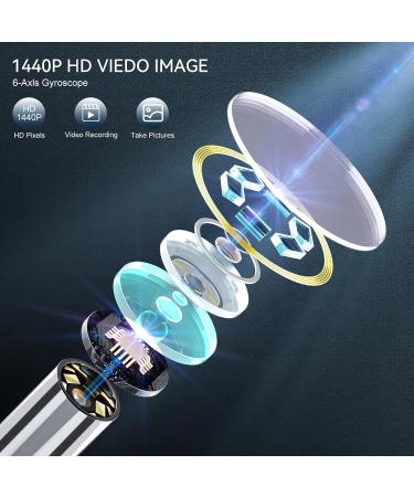Ear Wax Removal Kit (1440P) with Light Camera & 6 LED Lights - Otoscope for iPhone, iPad, Android Phones - Includes 8pcs Ear Set & Gray Bag - Earwax Remover Tool - Buy Online on GoSupps.com