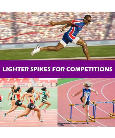 UTOBEST 1/4 Inch Track Spikes - 48 Carbon Steel Spikes with Spike Wrench - Lightweight Replacement Spikes for Sprinting and Cross Country Events - S02 Purple - Buy Online on GoSupps.com