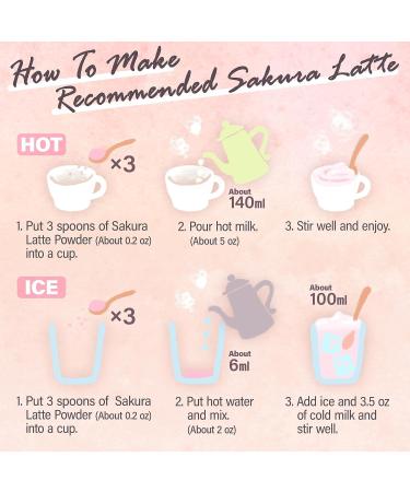 Sakura Latte powder Japanese Cherry Blossom Drinks Sweetened 3.5oz(100g) YAMASAN  - Buy Online on GoSupps.com