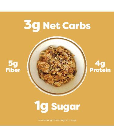 Kiss My Keto Peanut Butter Chocolate Chip Granola 9.5 oz - Low Carb Keto Snack - Buy Online on GoSupps.com