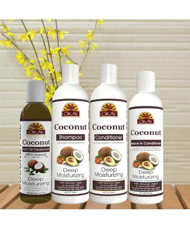 Okay Coconut Deep Moisturizing Hair Care Gift Set - 4pk (12 oz) | International Shipping Available - Buy Online on GoSupps.com