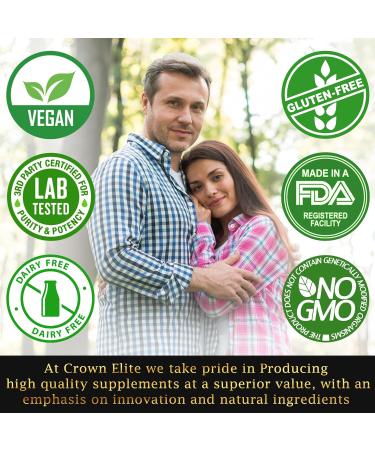 Crown Elite Premium CoQ10 Ubiquinone Supplement - Boost Heart Health & Energy Naturally | Non-GMO Organic Vegan | 300mg 2 Month Supply - Buy Online on GoSupps.com