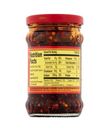 Lao Gan Ma Spicy Chili Crisp - Chinese Chili Oil Hot Sauce with Roasted Pepper Flakes - 7.41oz (2 pack) + Bonus Spork - 210g - Buy Online on GoSupps.com