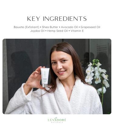 Luvadore Naturals Microdermabrasion Facial Scrub Skin Polishing Exfoliating Face Scrub Gentle Face Exfoliator with Shea Butter Vitamin E Hydrating and Smoothing Formula for Wrinkles Scars - Buy Online on GoSupps.com