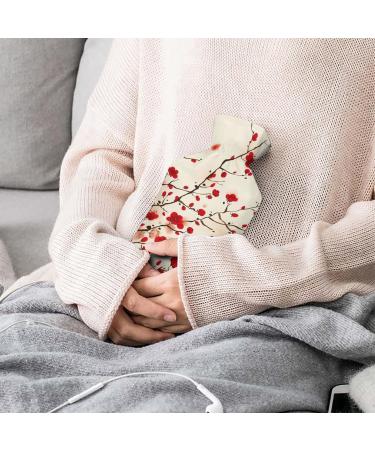 Peach Blossom Hot Water Bottle with Plush Cover | Hand Warmer for Adults & Children - 26.5x15.3cm | International Shipping Available - Buy Online on GoSupps.com
