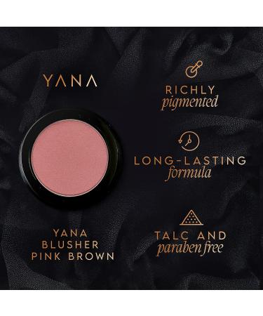 Yana Pink-Brown Matte Blush 0.76 oz - Pressed Sheer Powder Blush for Radiant Natural Glow | Easy-to-Blend Makeup for Brown and Tanned Skin - Buy Online on GoSupps.com