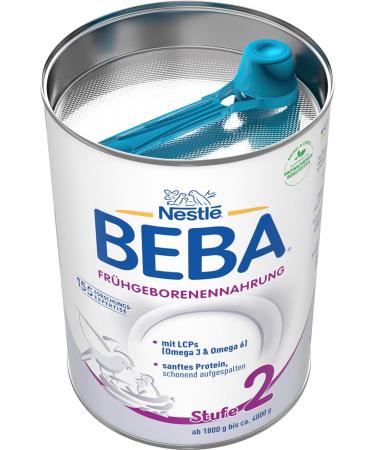 Nestl Beba Premature Baby Formula Level 2 - Special Food for Premature & Underweight Newborns | 12-Pack (400g x 12) - International Shipping Available - Buy Online on GoSupps.com