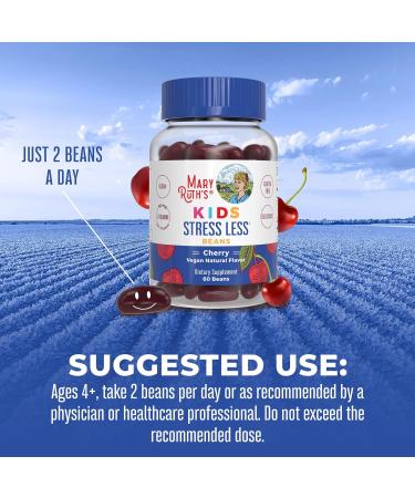 MaryRuth's Stress Relief Vita-Beans for Kids | Calm & Relaxation Support with Magnesium Citrate & L-Theanine | Vegan & Non-GMO | 60 Count - Buy Online on GoSupps.com