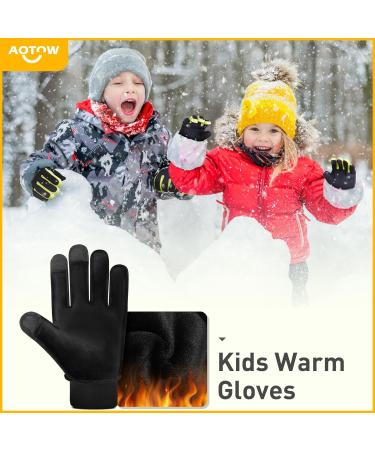 Children's Winter Cycling Gloves | Touchscreen Slipproof Windproof & Warm for Hiking & Riding | XL Yellow - Buy Online on GoSupps.com