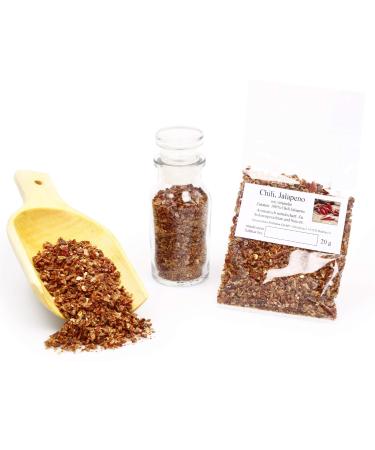 Feine W rze Chili Jalapeno Red Granules 1-3 mm | Chili Spices | BBQ Spices | Goulash Spices | Gluten Free | 20 g