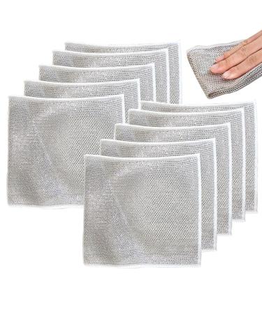 Shakven Wire Dishwashing - Double Layer Cleaning s - Non-Scratch Wipes Dish Cloths for Wet and Dry Use Dishwashing Towel for Stove Tops Counters Dishes