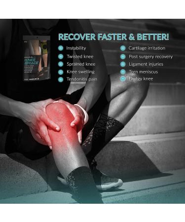 MODVEL Professional Knee Brace - Medical Grade Compression Sleeve for Meniscus Tear, ACL, Arthritis - Joint Pain Relief for Men and Women - Buy Online on GoSupps.com