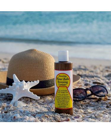 Maui Babe Browning Lotion 8oz + Ecoholid Travel Bag - Indoor/Outdoor Suntan Lotion - 1 Pack - Buy Online on GoSupps.com