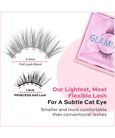 Glamnetic Princess Magnetic Eyelashes & Cocoa Dreams Eyeliner Set | 60 Wears, Reusable Faux Mink Lashes with Brown Waterproof Liner Pen - Buy Online on GoSupps.com