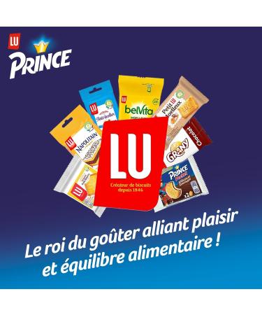 Prince de Lu Chocolat - Chocolate Flavor Filled Biscuit - Whole Wheat - Ideal for Snacks - Pack of 12 Packs of 300 g - Buy Online on GoSupps.com
