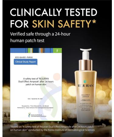 REJURAN Dual Effect Ampoule DOT DUAL c-PDRN - Salmon DNA Face Serum for Deep Rejuvenation Wrinkle Care Firming Skin Elasticity with Visible Anti-Aging Results. Korean Skincare (1.01 fl oz) Dual Effect 1.01 Fl Oz (Pack  - Buy Online on GoSupps.com