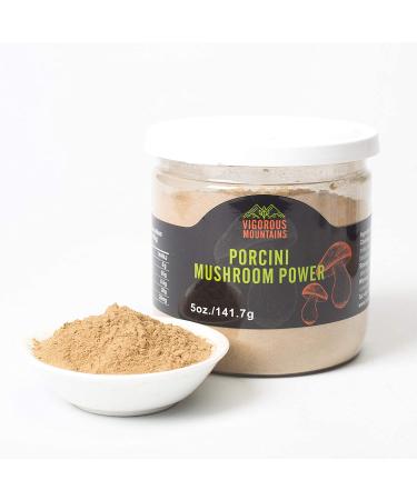 Dried Porcini Mushroom Powder - 5 oz | Vigorous Mountains | Premium Quality - Buy Online on GoSupps.com
