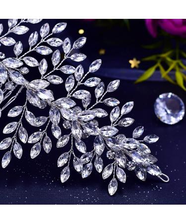 ZHENM Silver Wedding Hair Comb - Bridal Rhinestone Headband for Brides & Bridesmaids - Buy Online on GoSupps.com