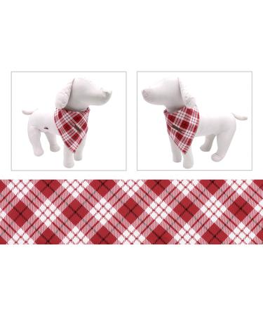 Lionet Paws Bandana for Dogs | Triangular Headscarf & Towel | Red Checked Design | Fits Small to Large Dogs - 1 Pack - Buy Online on GoSupps.com