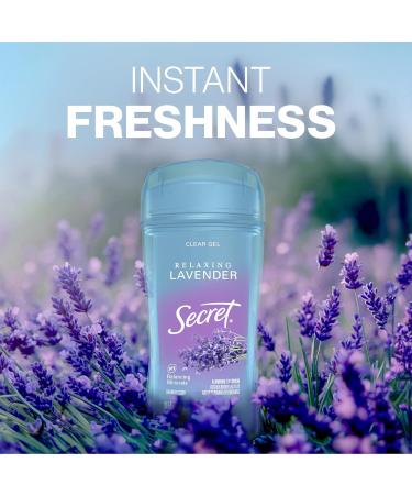 Secret Fresh Antiperspirant and Deodorant for Women 48hr Freshness Sweat & Odor Protection PH Balancing Minerals Clear Gel Relaxing Lavender Scent 3.4 oz - Buy Online on GoSupps.com